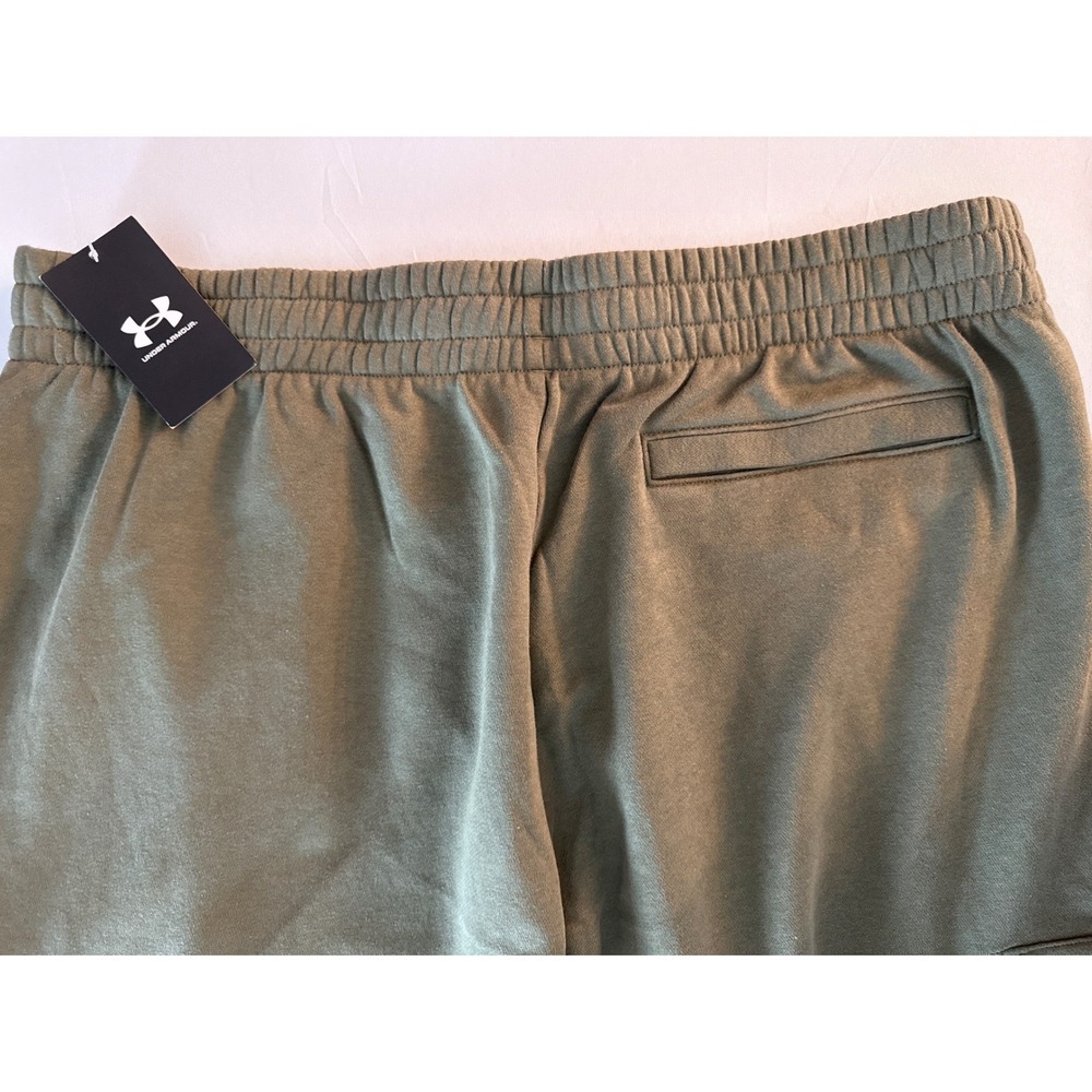 Under Armour Rival Fleece Cargo Joggers Mens 2XL Green Pants 1382134 NWT - Picture 15 of 15